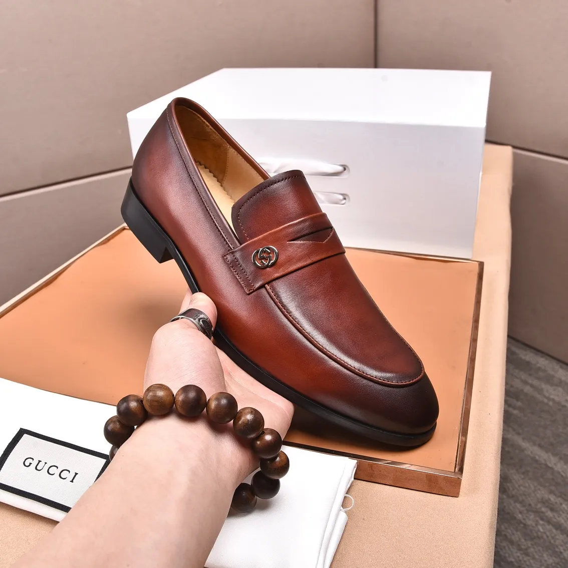 Men's shoes💰540📛📛Original (water-dyed cowhide) Gucci GUCCI official website formal shoes🌀 Italian🇮🇹imported cowhide➕top imported water-dyed cowhide lining💋Finely handmade original bottom, the real thing looks better when photographed in person Standard size 38-44